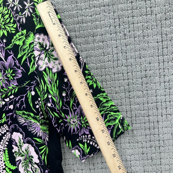 Rodebjer Mini Dress Womens S Multicolor Floral  Short Sleeve Shoulder Pads - Picture 9 of 11